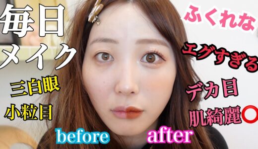【衝撃】ふくれなの毎日メイクを半顔でやったら怖すぎた・・・。